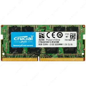 Crucial 8GB DDR4 2133 MHz PC4-17000 SODIMM Laptop Memory RAM 1x (CT8G4SFD8213) Crucial 8GB DDR4 2133 MHz PC4-17000 SODIMM Laptop Memory RAM 1x (CT8G4SFD8213)