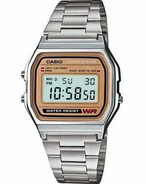 Casio Men's Quartz Alarm Chronograph 33mm Digital Watch A158WEA-9 Casio Men's Quartz Alarm Chronograph 33mm Digital Watch A158WEA-9
