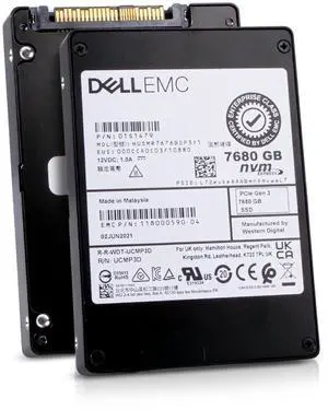 Dell/WD 7.68TB HUSMR7676BDP3Y1 0TS1479 PCIe Gen 3.0 x4 4GB/s U.2 NVMe 2.5" SSD Dell/WD 7.68TB HUSMR7676BDP3Y1 0TS1479 PCIe Gen 3.0 x4 4GB/s U.2 NVMe 2.5" SSD