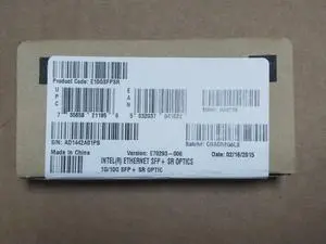 F/S E10GSFPSR Intel 10G Ethernet SFP+ SR Optic for X520-DA2/SR2 F/S E10GSFPSR Intel 10G Ethernet SFP+ SR Optic for X520-DA2/SR2