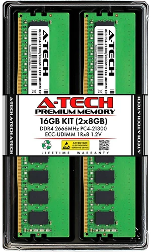 (NOT FOR HOME PC!) 16GB 2x 8GB PC4-2666 ECC UDIMM Dell PowerEdge R240 R330 XL T140 R340 Memory RAM (NOT FOR HOME PC!) 16GB 2x 8GB PC4-2666 ECC UDIMM Dell PowerEdge R240 R330 XL T140 R340 Memory RAM