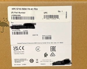 HPE JL589A FlexFabric 5710 250W Front-to-Back AC Power Supply JL589A#ABA FB HPE JL589A FlexFabric 5710 250W Front-to-Back AC Power Supply JL589A#ABA FB