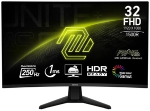 MSI MAG 32C6X 31.5" FHD 250Hz Curved Gaming Monitor 1ms Adaptive-Sync HDR Ready MSI MAG 32C6X 31.5" FHD 250Hz Curved Gaming Monitor 1ms Adaptive-Sync HDR Ready