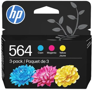 HP 564 3-pack Cyan/Magenta/Yellow Original Ink Cartridges, Per cartridge: ~300
