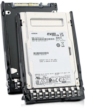 Kioxia 12.8TB KCD8XPUG12T8 3 DWPD PCIe Gen5.0 x4 U.3 NVMe 2.5" SSD HP Gen8 Tray Kioxia 12.8TB KCD8XPUG12T8 3 DWPD PCIe Gen5.0 x4 U.3 NVMe 2.5" SSD HP Gen8 Tray