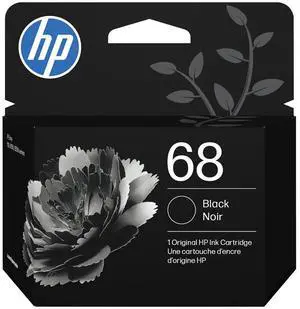 HP 68 Black Original Ink Cartridge, ~160 pages, 7FP21TN