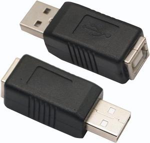 USB 2.0 Printer Adapter 2 Pack USB Type A Male to Type B Female Printer Scanner Cord for Hard Drive Scanner Printer Adapter