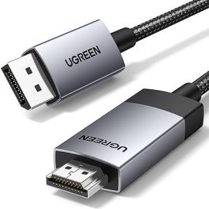 4K@60Hz DisplayPort to HDMI Cable HDR Active DP 1.2 to HDMI 2.0 Cord Aluminum Braided Uni-Directional Display Port to HDMI Converter 6.6FT Compatible with Monitor Projector   HP