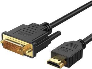DVI to HDMI Cable 5ft HDMI Male to DVI-D Male Bi-Directional Adapter Cable HDMI to DVI-D 24+1 High Speed Cable Support 1080P HD for Raspberry Pi  Xbox One PS5 Blue-ray