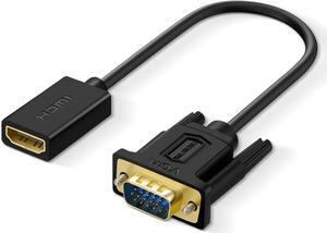 HDMI to VGA HDMI to VGA Adapter (Female to Male) Compatible with Monitor PC Xbox TV Stick Raspberry Pi  Computer Laptop (6 Inch)