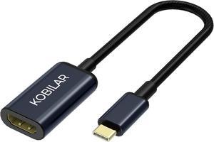 USB C to HDMI Adapter - High Resolution4K@60Hz Type C to HDMI Aluminum Shell with 30-Micron Gold Plug for Apple iPad MacBook Pro/Air Thunderbolt 4/3Galaxy/Monitor