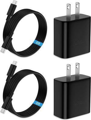 45W Fast Charger USB C for Samsung Fast Charger Type C with 6FT Type C Charging Cable Cord Charger for Samsung Galaxy S25 Ultra/S25+/S25/S24 Ultra/S24/S23/S22/S21/Z Fold 5/Z Fild 5/Galaxy Tab, 2Pack