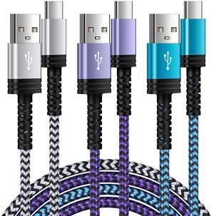 Type C Charger Cable Fast Charging, [10FT,3Pack] Long Android Phone Charger USB A to USB C Cord for Samsung Galaxy S25 S24 A54 A14 A35 A23 S23 Ultra S22 S21 FE Z Fold6 Flip6,Google Pixel 9 Pro 8 7a 6a
