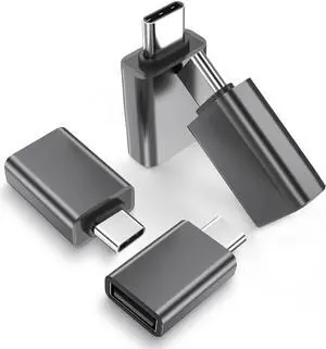 USB C to USB Adapter 4Pack USBC Male to USB 3.0 Female MacBook Pro Air Adapter Type C Thunderbolt 3 OTG Converter for Flash Thumb Drive iPad Mac Apple iPhone 16 15 Samsung S24 Laptop Tablets