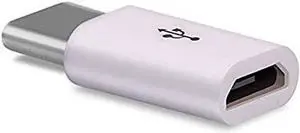 White Universal USB 3.1 Type-C Connector to Micro USB Male to Female Converter Mini Portable USB-C Data Adapter Type C Device Cell Phone OTG Adapters
