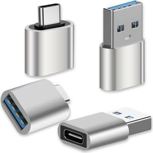 4 Pack-USB to USB C Adapter-3.0 OTG Converter USB-A to USB-C&USB-C to USB-A OTG Adapter Thunderbolt 5.0 Gbps SuperSpeed Data Transfer & Fast Charging Compatible with iPhone 15 14 13 Pro