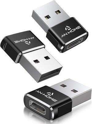 AnHome USB C to USB Adapter-3Pack USB-C Female to USB A Male Adapter Converter USBC OTG Convertidor Adaptor with 3A Type C Charger Compatible with Apple iPhone Samsung and More