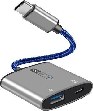 USB C OTG Adapter with Power 2 in 1 USB C to USB with 60W PD Charging Adapter Compatible with iPhone 15/15 Pro iPad Pro Galaxy S24/S23/S21/Tab S8/S9 Pixel 8/7/6 Google Chromecast with Google TV