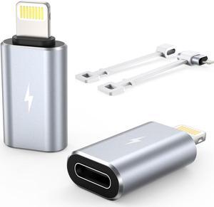 USB C Type C to Lightning Adapter Cable [2 Pack] 1.8-2.2A 15W Fast Charging Support Data Sync Compatible for iPhone iPad iPod AirPods Not for Headphones/OTG Android with Anti-Lost Holder
