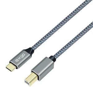 DCHAV USB B to USB C Printer Cable to Computer Laptop 2.0 Type B Cord Replacement for DJ Controller MIDI Keyboard Piano Scanner Nylon Braided Wire, Gold-Plated Connectors, 3 Foot, Grey DCHAV USB B to USB C Printer Cable to Computer Laptop 2.0 Type B Cord Replacement for DJ Controller MIDI Keyboard Piano Scanner Nylon Braided Wire, Gold-Plated Connectors, 3 Foot, Grey