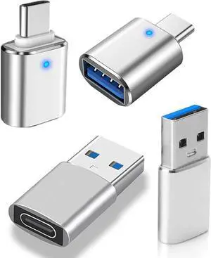 USB Hub 3.0 USB Splitter1 in 4 Out USB Extender USB Adapter Multiple Port 4Pcs USB to USBC-C Adapter USB C to USB Adapter USB A to USB C Adapter Type C OTG Adapter (4Pcs Adapter)