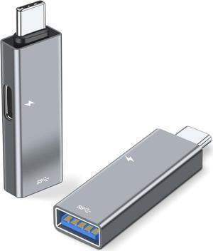 USB C OTG Adapter with Power USB C to USB 3.0 Female Adapter with USB C Charging Compatible with Samsung S23 Ultra/S22/Tab S8/S6 iPad Pro Pixel 7/6/5/4XL Chromecast with Google TV/3D Printer-2Pcs