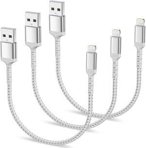 1ft iPhone Charging Cable Short 3 Pack USB A to Lightning Cord Fast Charging Compatible with Apple iPhone 14 13 12 11 Pro Max Xs X 8 7 Plus SE iPad Air/Mini 12 inch Lightning Cable