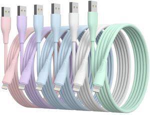 6Pack(3/3/6/6/6/10 FT) Original [ MFi Certified] iPhone Charger Fast Charging Lightning Cable iPhone Charger Cord Compatible with iPhone 14/13/12/11 Pro Max/XS MAX/XR/XS/X/8/7 Plus iPad AirPods