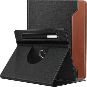 Universal Case for 9-11 Inch Tablet 360 Degree Rotating Stand Protective Cover with Pen Pocket for 9 10 10.1 Inch Android Touchscreen Tablet Black Brown