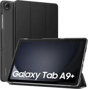 Case for Galaxy Tab A9+/A9 Plus 11 inch 2023 Slim Stand Protective Smart Cover with Hard PC Translucent Back Shell for Tab A9 Plus Tablet (SM-X210/X216/X218) Auto Wake/Sleep Black