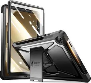 for  Galaxy Tab A9 Plus 11 Inch 5G 2023 Case Built-in Screen Protector/Kickstand/Full-Body Dual Layer Shockproof Protective Cover for Tablet A9+ 11 (SM-X210/X216/X218) Black