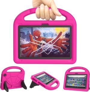 All-New Fire 7 Tablet Case (12th Generation 2022 Release) - Lightweight Shockproof Kid-Friendly Cover with Handle & Kickstand for Kindle Fire 7 Kids Tablet - Pink