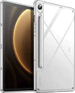Clear Case for  Galaxy Tab S10 FE / S9 FE 10.9-Inch Anti-Yellowing Transparent Shockproof Slim Tablet Cover with Hard PC Back and Soft TPU Bumper (Clear)