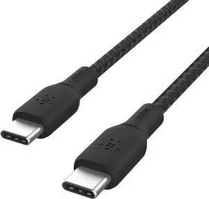 BoostCharge Braided USB-C to USB-C (2M/6.6ft) Fast Charging Cable 100W Power Delivery USB-IF for iPhone 16 Series MacBook iPad Galaxy S25 Series Pixel Nintendo Switch 2 & More - Black