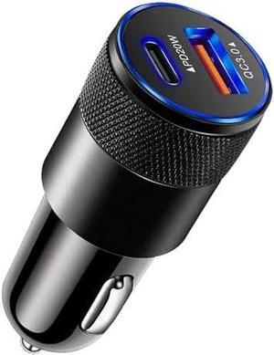 Car Charger 38W USB Type C PD Android Cellphone Charging QC 3.0 Automobile Adapter Fast Charging All Vehicle Cigarette Lighter Outlet Port Plug