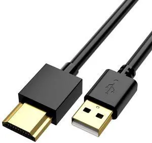 USB to HDMI Charger Cable Cord 3.3FT/1M USB to HDMI Adapter Cable for Mac iOS Windows 12/11/10/Vista/XP HDTV Satellite Box Blu-Ray Player etc