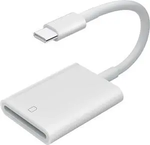 USB C SD Card Reader USB 3.0 High Speed to SD Card Adapter for iPhone 15/16 Pro Max iPad Pro Trail Game Camera Viewer for MacBook Pro/Air iMac M1 M2 M3 Galaxy S24 Android PhoneTablet (White)