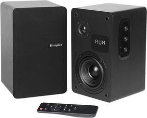 70W Powered Bookshelf Speakers Pair, 5 Way Wired Vinyl Record Player Speakers Optical/ARC/RCA/AUX/BT Inputs 4" Subwoofer Active Home Theater Stereo Speakers for Turntable TV PC Studio Monitor