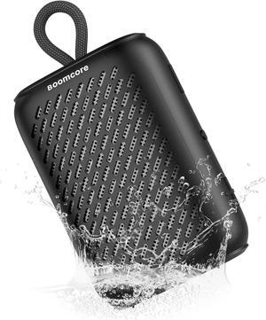 Portable Bluetooth Speakers, Waterproof Small Speaker with Stereo Sound, 12H Playtime, Wireless Bluetooth Speaker IPX7 for Outdoor, Shower - Black