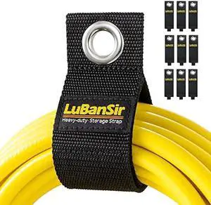LuBanSir 9 Pack Extension Cord Holder Organizer, Holds 50lbs Heavy Duty Storage Straps for Garden Hose Storage and Garage Wall Organization