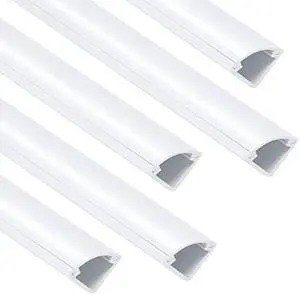 85in Corner Cable Concealer, Corner Cord Hider for One Cord, Wire Covers for Cords, Paintable Corner Cord Cover, Cable Management Channel Cable Raceway for Wall, Floor Baseboard, Ceiling -5 X L17in