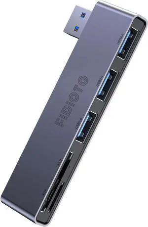 USB A Hub, Networking Hubs Right Model 5-in-1 Adapter with 1 USB3.0 &2 USB2.0 & Micro SD/TF Card Reader, Compatible for Laptop MacBook, Chromebook, Dell, HP, Samsung, Keyboard, Mouse Etc.
