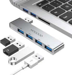 USB Hub 3.0 MOGOOD USB Hub for Laptop USB Splitter USB Port Splitter USB Port Expander USB Multiport Adapter Laptop, Xbox, Flash Drive, HDD, Console, Printer, Camera,Keyborad, Mouse