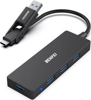 BENFEI USB 3.0 Hub, 4 Ports USB Splitter Ultra-Slim USB Expander for Mouse, Keyboard, Flash Drive, U Disk, Printer Compatible with Laptop, Desktop PC, Xbox, PS5, and More