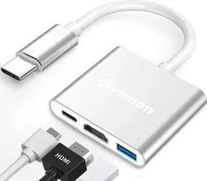 USB C to HDMI Multiport Adapter, USB C Hub, USB C to USB Adapter with 4K HDMI+ USB 3.0 5Gbps + 100W Power Delivery, USB C Dongle for iPhone 15, Samsung, MacBook, iPad pro,Chromebook, Dell, More