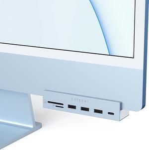 Satechi USB C Hub Multiport Adapter V2, USB C Docking Station with 4K HDMI, 60W USB C PD Charging, 3 USB-A, Ethernet, Micro/SD Card Readers, for MacBook Pro/Air M1 M2 M3, Windows - Blue