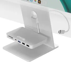Plugable USB C Hub for iMac 24 Inch 2021 and 2023, 6-in-1 iMac USB Hub Multiport Adapter with 10Gbps USB-C and USB 3.0, 2X USB 2.0, microSD & SD Card Reader, Not for 2020 and Earlier iMacs (AD-6IN1)