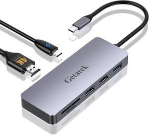 USB C Hub, 7 Ports USB C Multiport Adapter with 4K HDMI, 100W PD Charging, USB 3.0 5Gbps Data Port and 2 USB 2.0TF/SD Card Reader, for MacBook Air, MacBook Pro, iPhone 15, iPhone 15 Pro Max