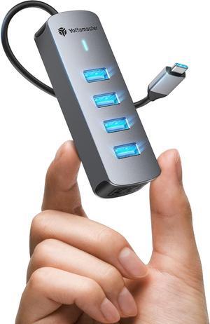 Yottamaster USB C to USB Hub 4 Ports, Type C to USB 3.0 Hub 4 Ports, USB C Splitter for Laptop,Thunderbolt 3/4 Data USB Hub Compatible with Laptops, Phones, Tablets, Flash Drive, Keyboard, Mouse