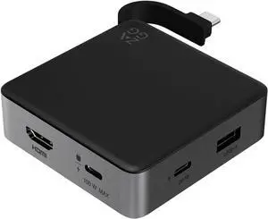 ZAGG 4-Port Hub - Versatile USB-C PD, USB-A, USB-C, HDMI Adapter, High-Speed Charging & 4K Display Support, Compact for Travel, Compatible with Windows, macOS, iPadOS, ChromeOS, Android